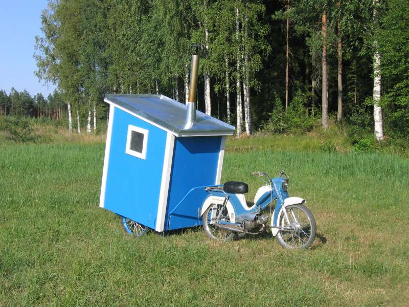 A Moped Trailer Sauna