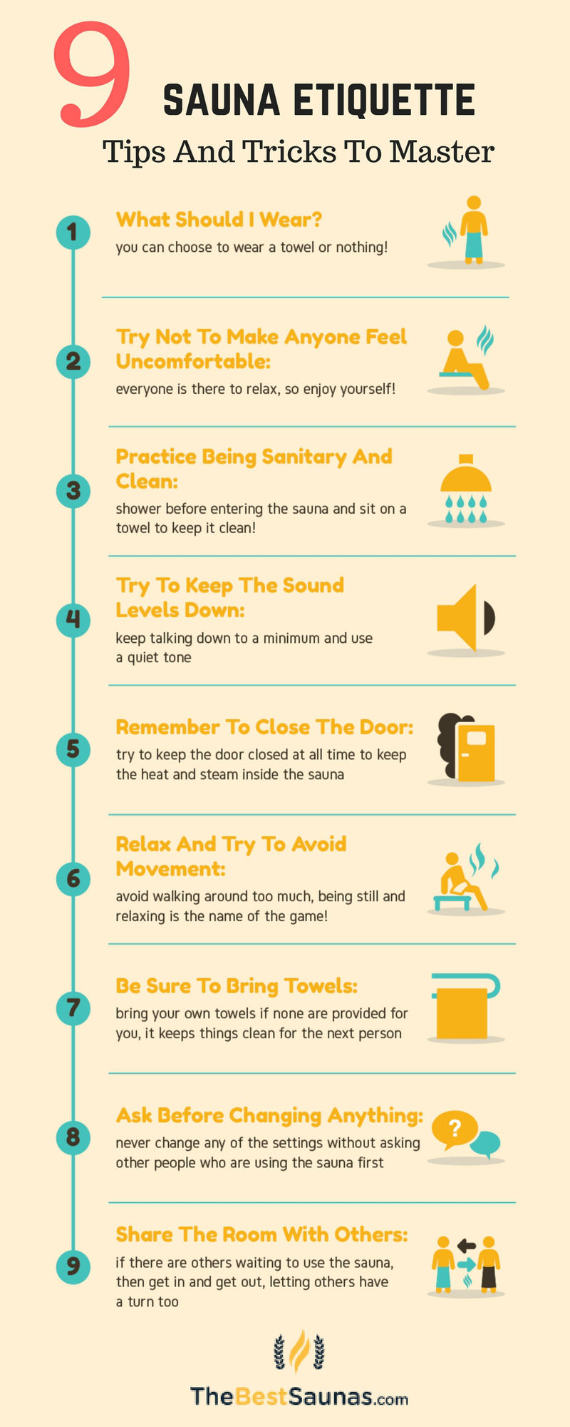 Sauna Etiquette Infographic